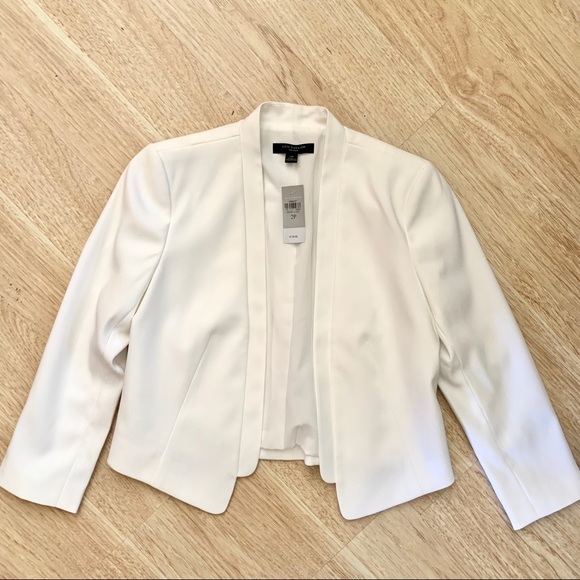 Ann Taylor White Power Short Blazer - Picture 3 of 5